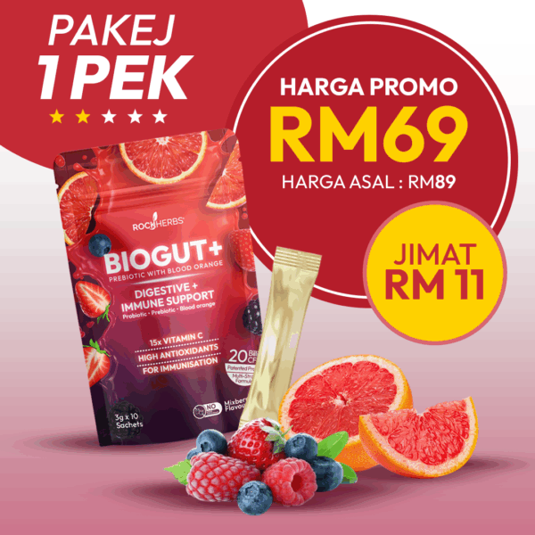 BIOGUT+ PREBIOTIK DAN PROBIOTIK