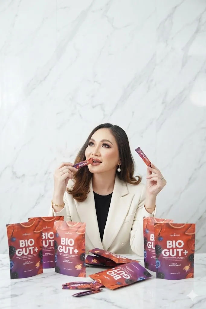 BioGut+ Probiotik Rockherbs sachet dan box